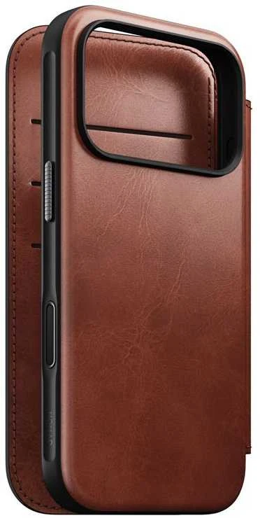 Dėklas Nomad Modern Leather Folio, olde dublin (Horween) - iPhone 17 Pro