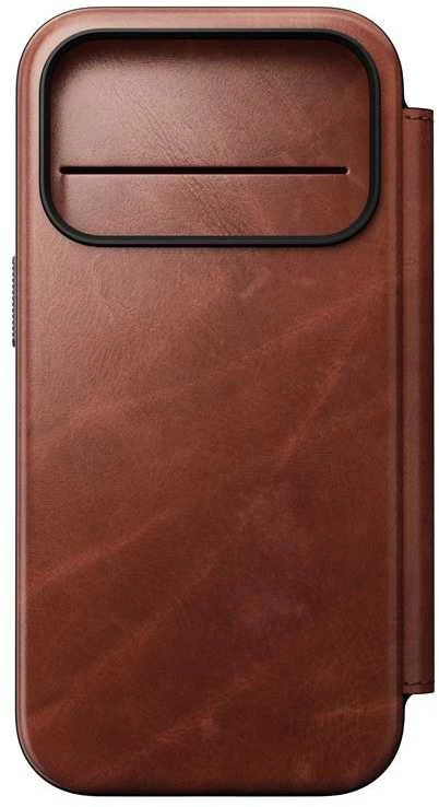 Dėklas Nomad Modern Leather Folio, olde dublin (Horween) - iPhone 17 Pro