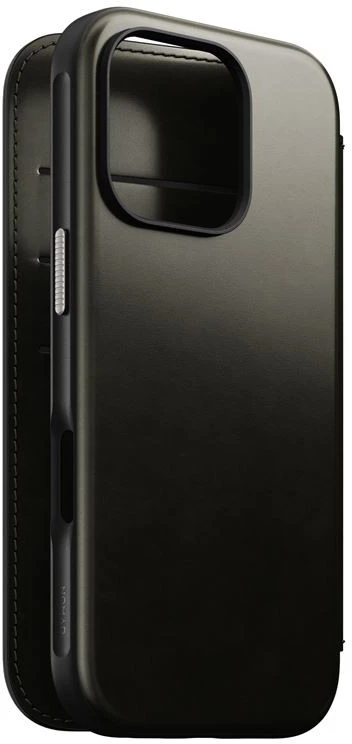 Dėklas Nomad Odinis Folio, žalias chromas - iPhone 16 Pro