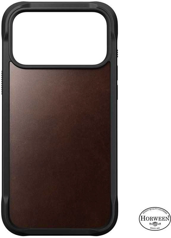 Dėklas Nomad Rugged Odinis dėklas, rustic ruda (Horween) - iPhone 17 Pro