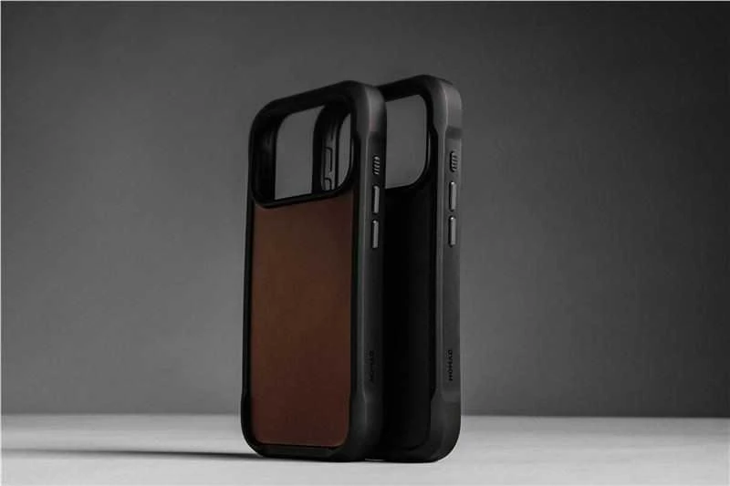 Dėklas Nomad Rugged Odinis dėklas, rustic ruda (Horween) - iPhone 17 Pro