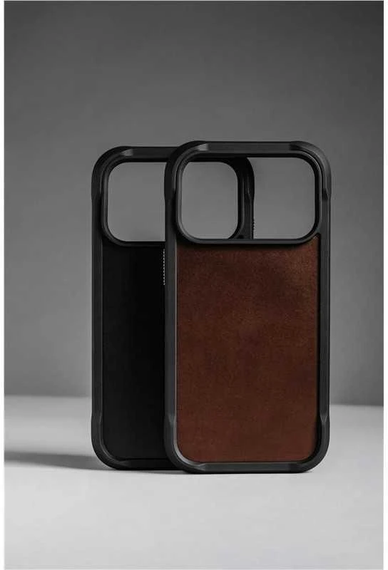 Dėklas Nomad Rugged Odinis dėklas, rustic ruda (Horween) - iPhone 17 Pro