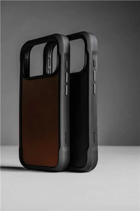 Dėklas Nomad Rugged Odinis dėklas, rustic ruda (Horween) - iPhone 17 Pro