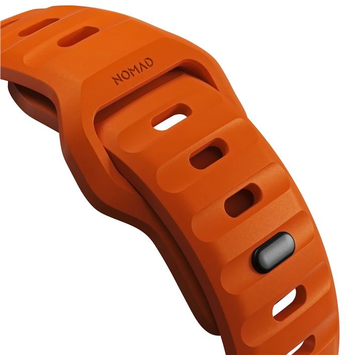 Apple Nomad Sport apyrankė M/L, oranžinės spalvos – Watch Ultra 2/1 (49mm) 9/8/7 (45mm)/6/SE/5/4 (44mm)/3/2/1 (42mm)