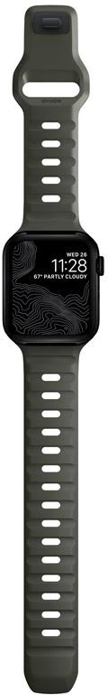 Dėklas Nomad sportinis dirželis M/L, žalias - Apple Watch 49 mm/46 mm/45 mm/44 mm/42 mm