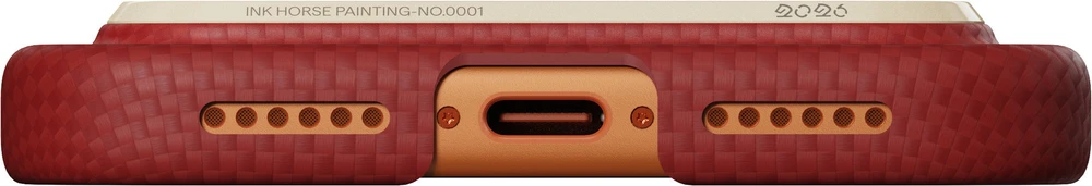 Pitaka Edge dėklas, Ink Horse Cinnabar – Apple iPhone 17 Pro
