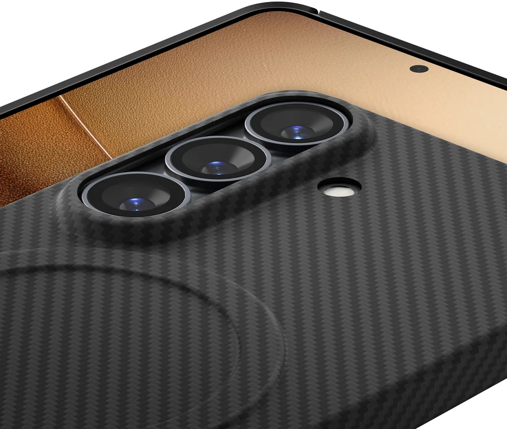 Dėklas Spigen AirSkin Aramid MAG MagSafe Samsung Galaxy S26 juodos spalvos