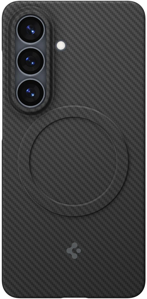 Dėklas Spigen AirSkin Aramid MAG MagSafe Samsung Galaxy S26 juodos spalvos