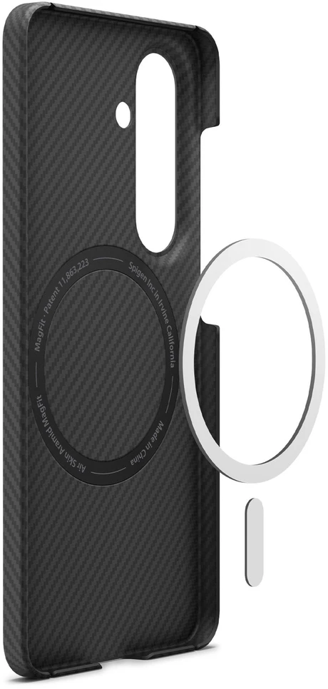 Dėklas Spigen AirSkin Aramid MAG MagSafe Samsung Galaxy S26 juodos spalvos