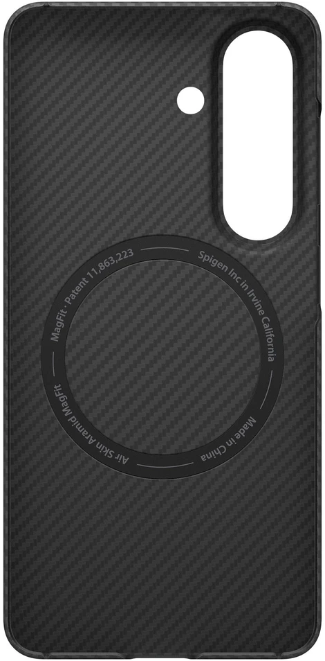 Dėklas Spigen AirSkin Aramid MAG MagSafe Samsung Galaxy S26 juodos spalvos