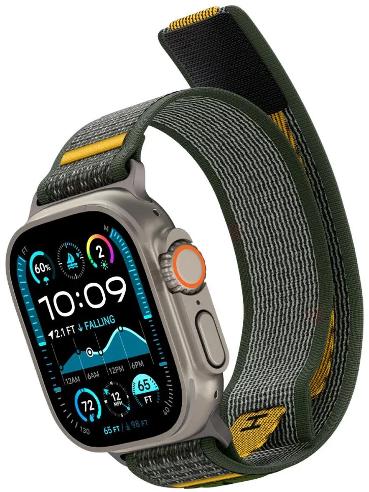 Žalia apyrankė Apple Watch 6 / 7 / 8 / 9 / 10 / SE / Ultra 1 / 2 ( 44 / 45 / 46 / 49 mm) laikrodžiui „Spigen Athlex Air”