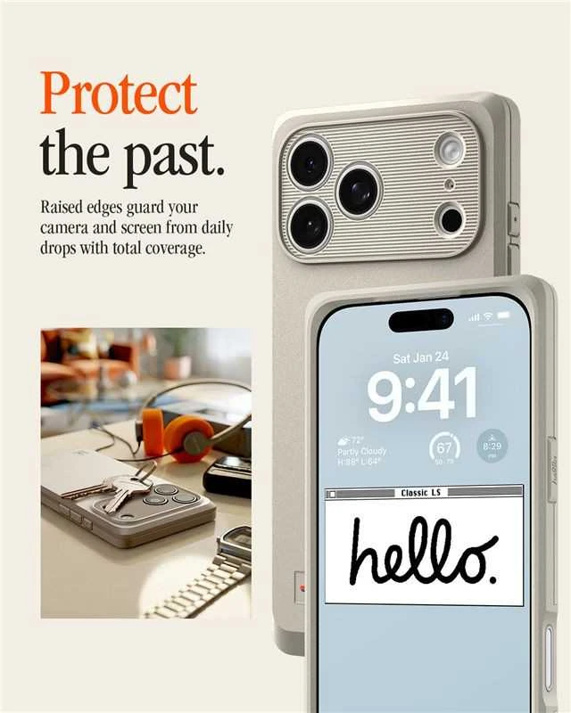 Dėklas Spigen Classic LS MagSafe Case for iPhone 17 Pro - rusvai gelsvas