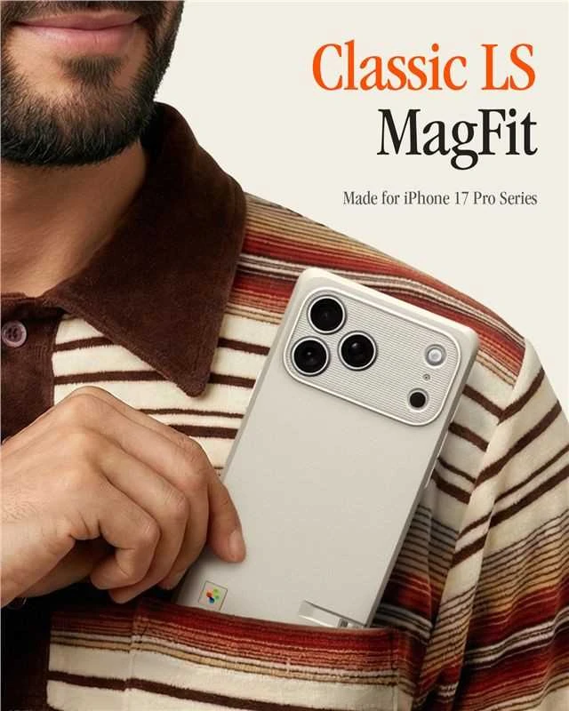 Dėklas Spigen Classic LS MagSafe Case for iPhone 17 Pro - rusvai gelsvas