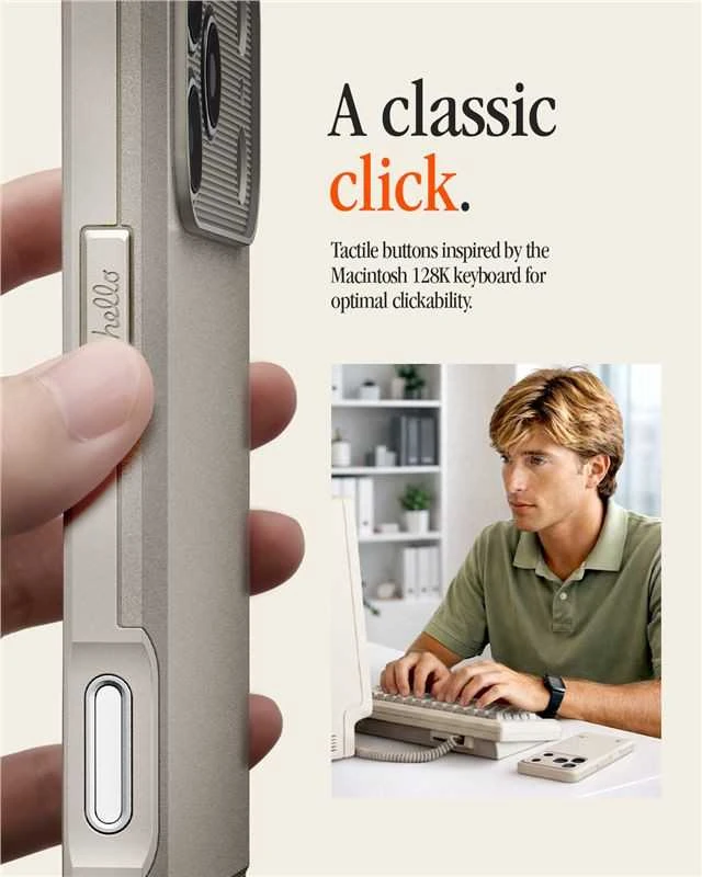 Dėklas Spigen Classic LS MagSafe Case for iPhone 17 Pro - rusvai gelsvas