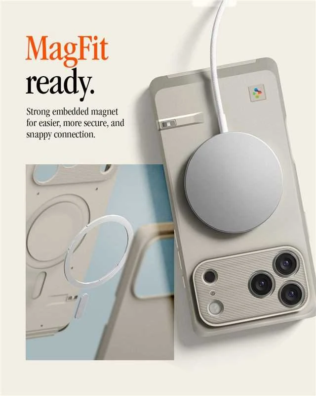 Dėklas Spigen Classic LS MagSafe Case for iPhone 17 Pro - rusvai gelsvas