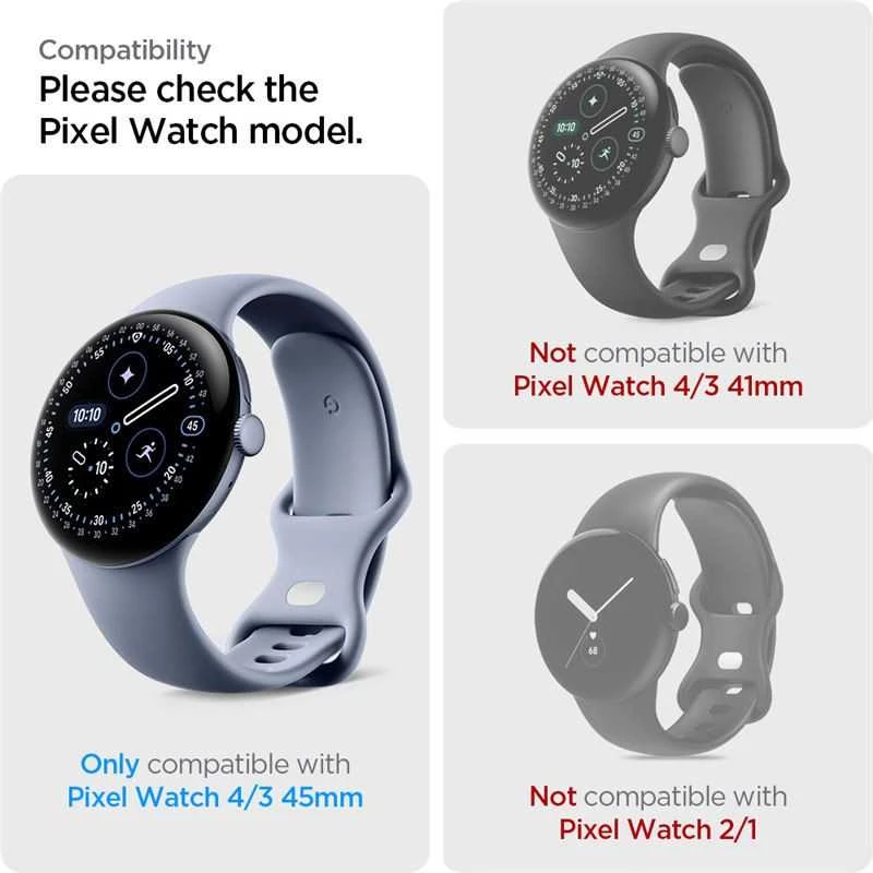 „Spigen EliteShield EZ Fit 2“ pakuotė – „Google Pixel Watch 4/3“ (45 mm)
