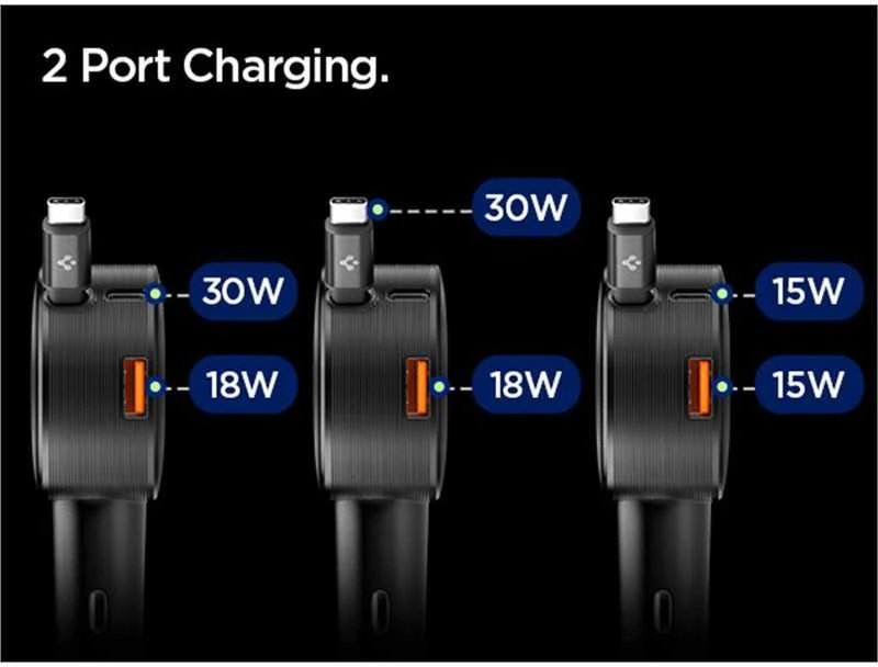 Automobilinis įkroviklis Spigen Essential 60W Car Charger EV603BT, juodas