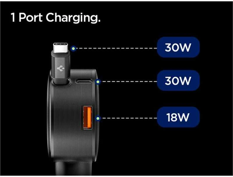 Automobilinis įkroviklis Spigen Essential 60W Car Charger EV603BT, juodas