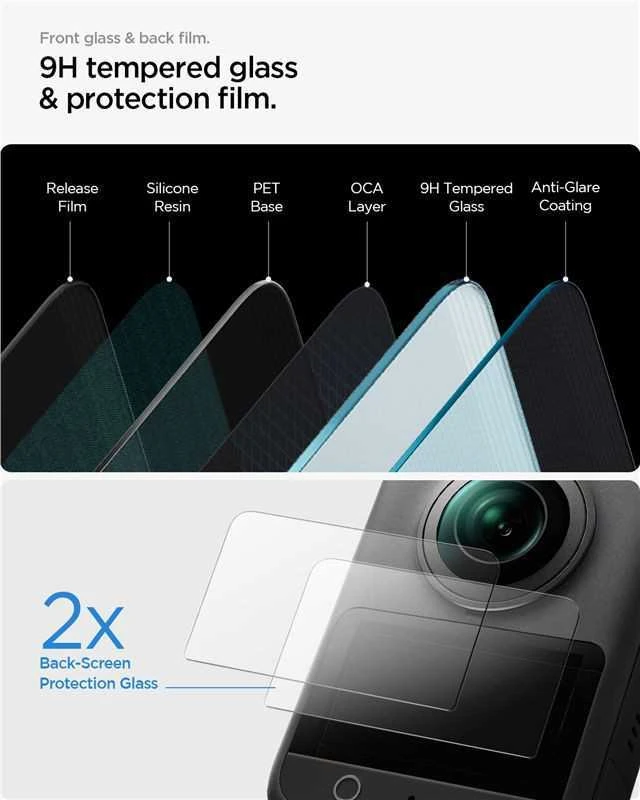 Spigen Glass tR Slim 2 Pack - DJI Osmo 360