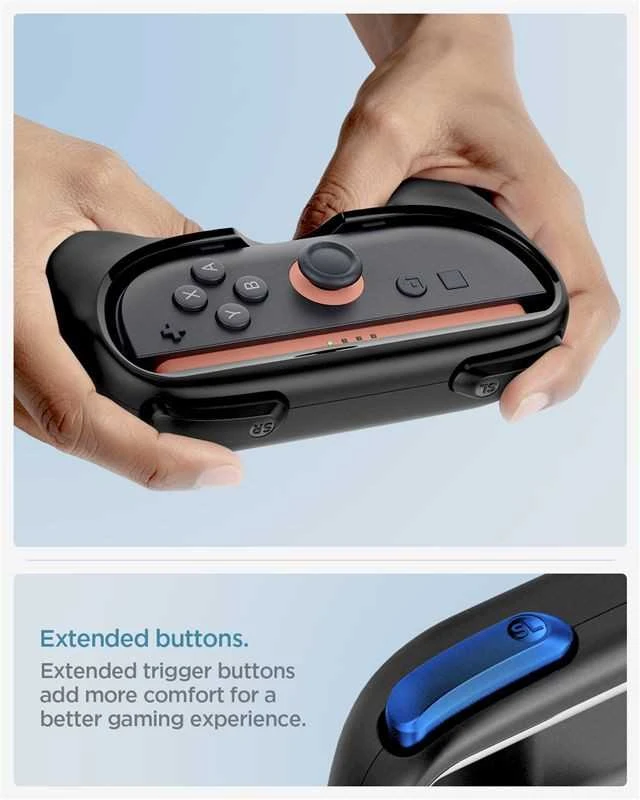 Dėklas Spigen Joy-Con Grip NS100, juodas - Nintendo Switch 2