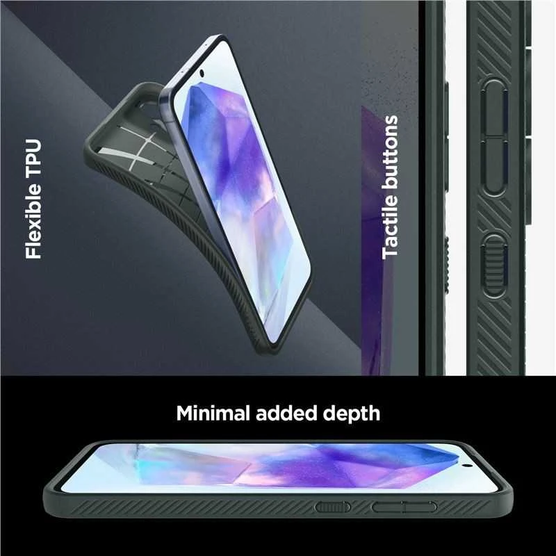 Spigen Liquid Air dėklas skirtas Samsung Galaxy A55 5G, spalva - Abyss Green