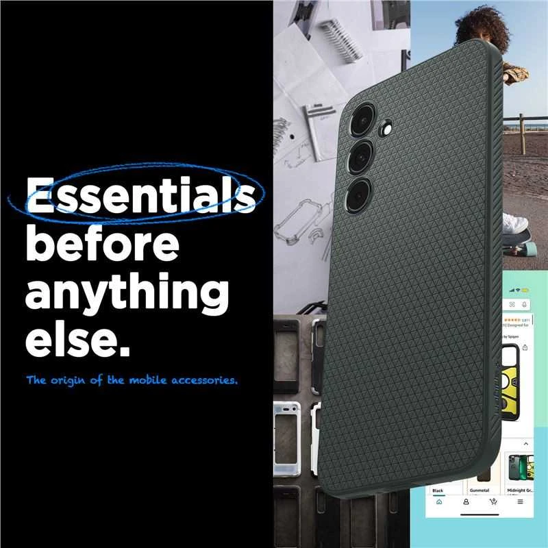 Spigen Liquid Air dėklas skirtas Samsung Galaxy A55 5G, spalva - Abyss Green