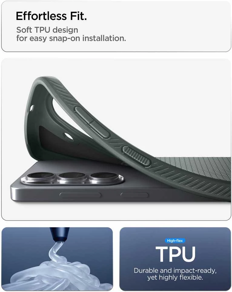 Spigen Liquid Air Mag MagSafe dėklas skirtas Samsung Galaxy S26+ – žalios spalvos