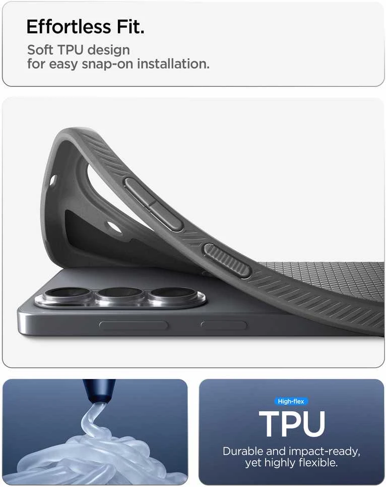 Spigen Liquid Air Mag MagSafe dėklas skirtas Samsung Galaxy S26 – pilkos spalvos