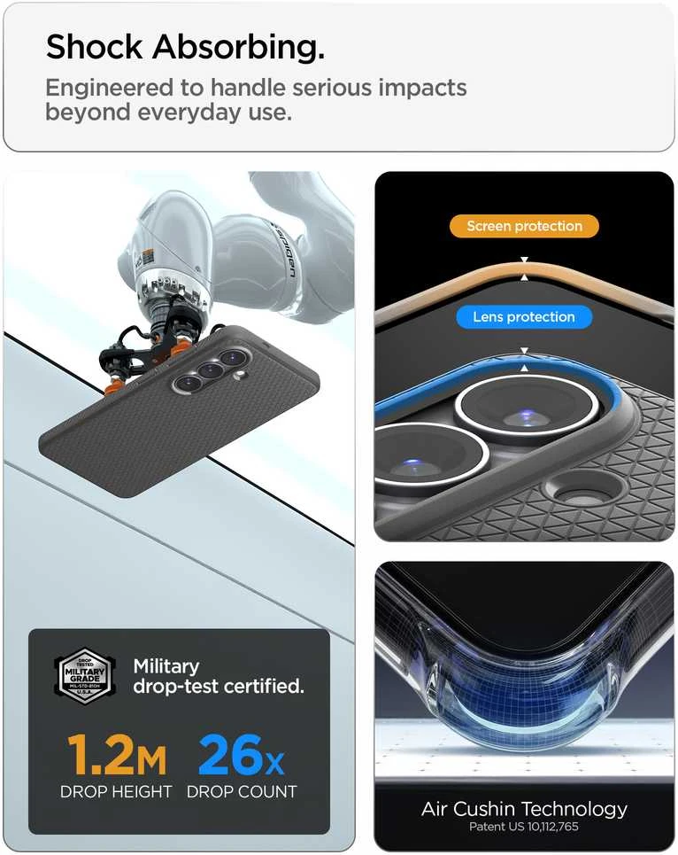 Spigen Liquid Air Mag MagSafe dėklas skirtas Samsung Galaxy S26+ – pilkos spalvos