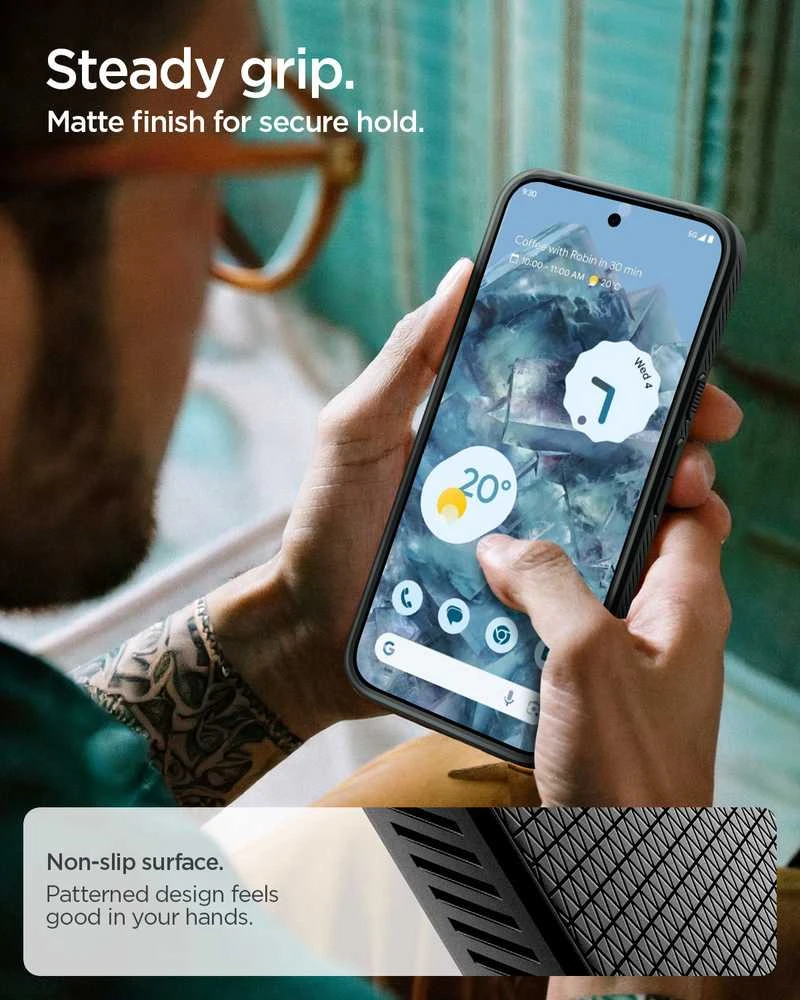Spigen Liquid Air dėklas Google Pixel 10A Matte juodos spalvos