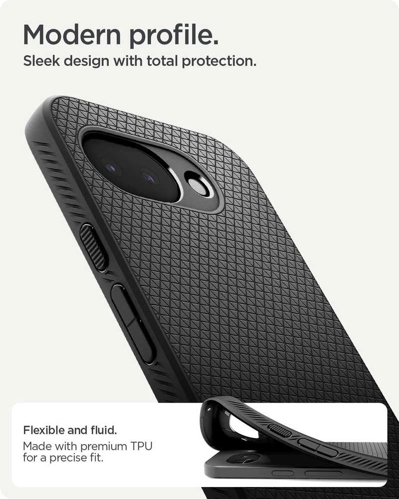 Spigen Liquid Air dėklas Google Pixel 10A Matte juodos spalvos