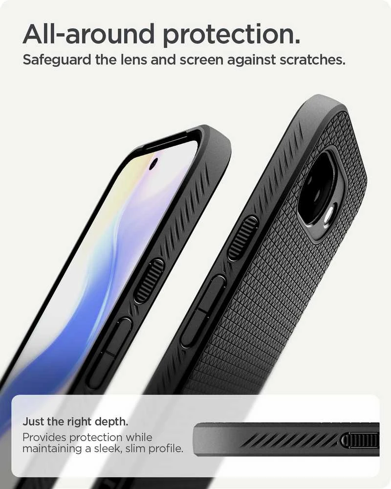Spigen Liquid Air dėklas Google Pixel 10A Matte juodos spalvos