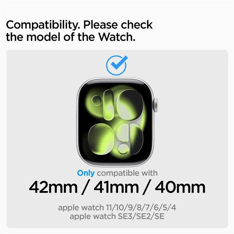 Spigen WBM4 apyrankė Apple Watch 8 / 9 / 10 / 11 / SE (40 / 41 / 42 MM) sidabro spalvos