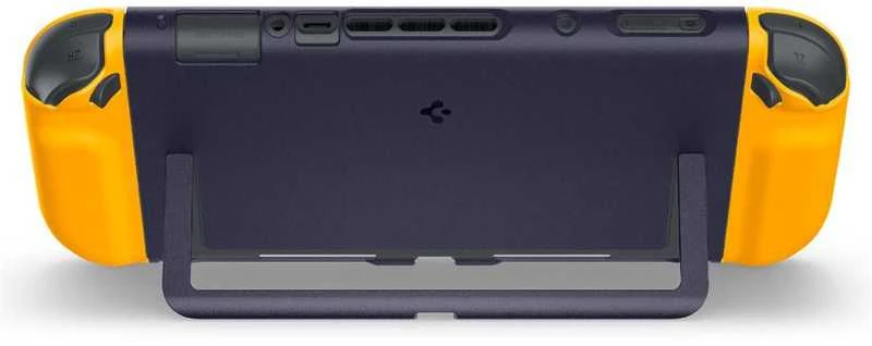 „Spigen Nano Pop“ dėklas, skirtas „Nintendo Switch 2“ – tamsiai mėlynas ir geltonas