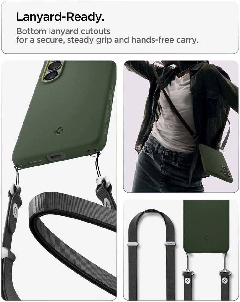 Spigen Nano Pop Mag MagSafe dėklas skirtas Samsung Galaxy S26 – žalios spalvos