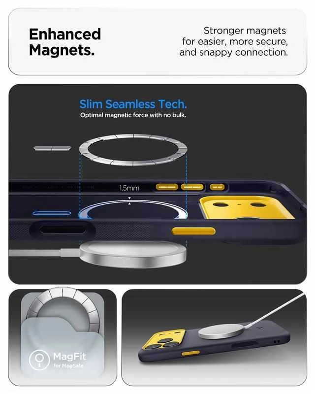 Spigen Nano Pop MagSafe dėklas skirtas Apple iPhone 17 Pro – mėlynos spalvos