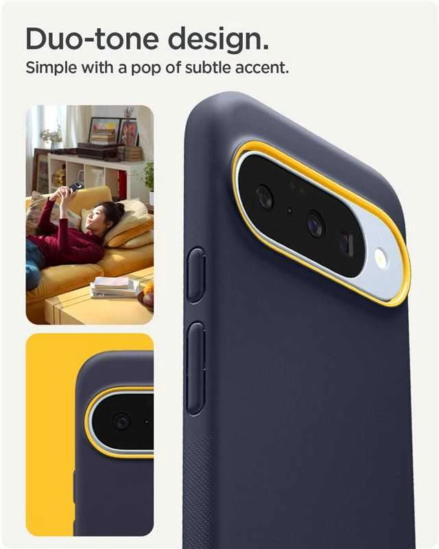 Dėklas Spigen „Nano Pop MagSafe“, mėlynių tamsiai mėlynas – „Google Pixel 10 Pro“ / „Pixel 10“