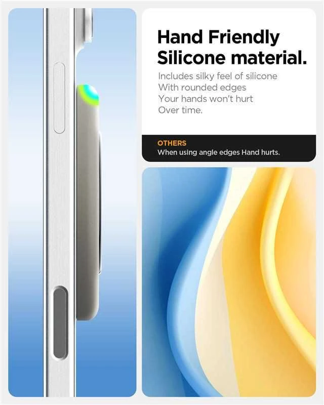 Pilkas magsafe žiedas telefonui su laikikliu pirštui „Spigen Nano Pop Magsafe”