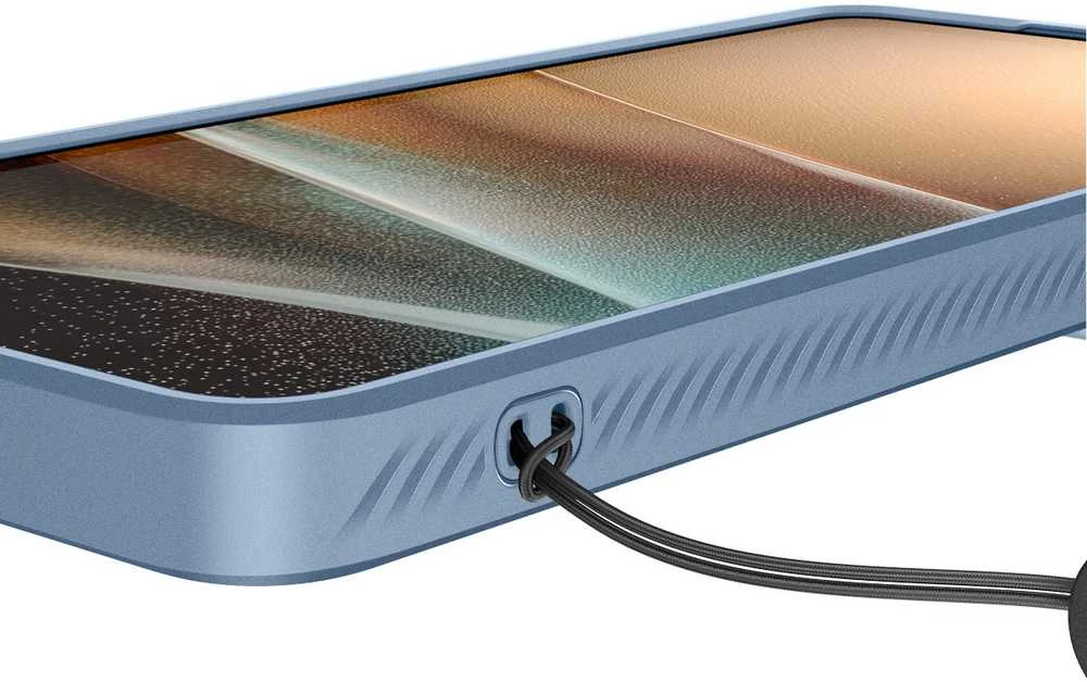 Spigen Optik Armor dėklas skirtas Samsung Galaxy S26 Ultra – mėlynos spalvos