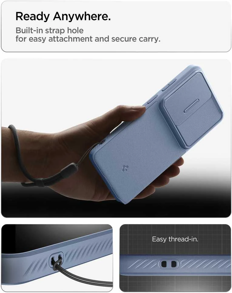 Spigen Optik Armor dėklas skirtas Samsung Galaxy S26 Ultra – mėlynos spalvos