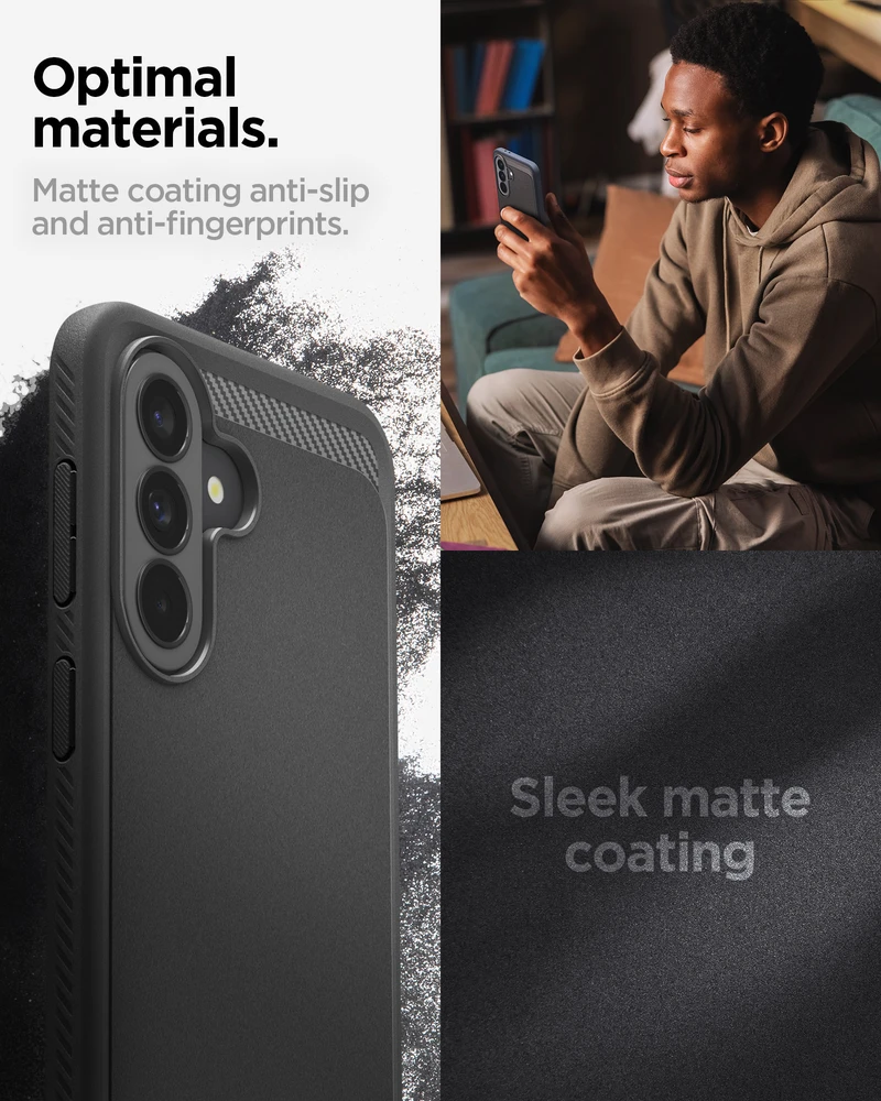 Dėklas Spigen Rugged Armor Galaxy A37 5G matte juodas