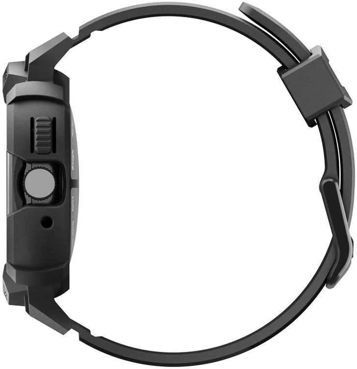 „Spigen Rugged Armor Pro + Stand“, matinis juodas - „Google Pixel Watch 4 45mm“