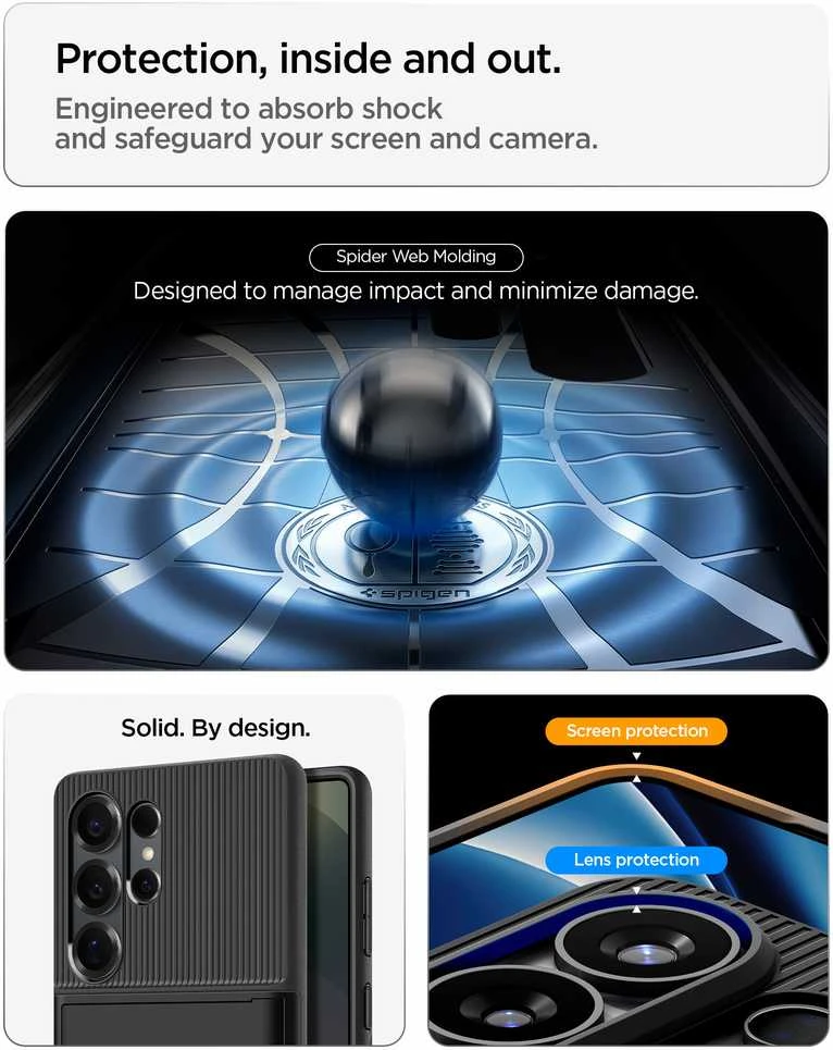 Spigen Slim Armor CS dėklas Samsung Galaxy S26 Ultra juodos spalvos