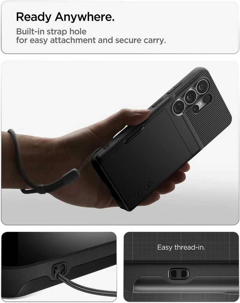 Spigen Slim Armor CS dėklas Samsung Galaxy S26 Ultra juodos spalvos