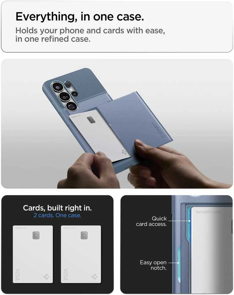 Dėklas „Spigen Slim Armor CS“, šviesus mėlynas - „Samsung Galaxy S26 Ultra“