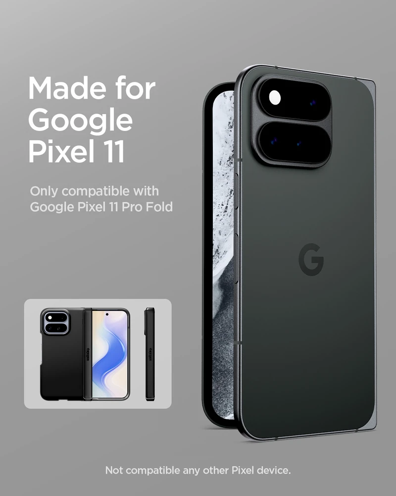 Dėklas Spigen Slim Armor Pro MagSafe, juodas – Google Pixel 11 Pro Fold