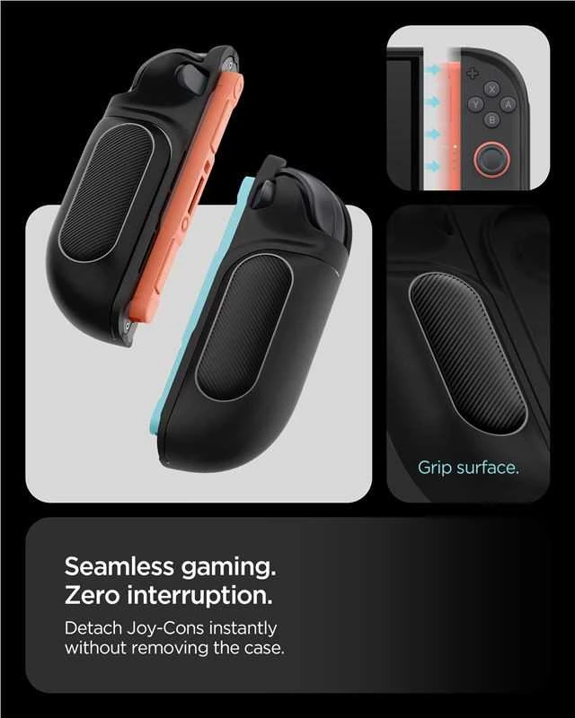 Dėklas Spigen Snap Switch, juodas - Nintendo Switch 2