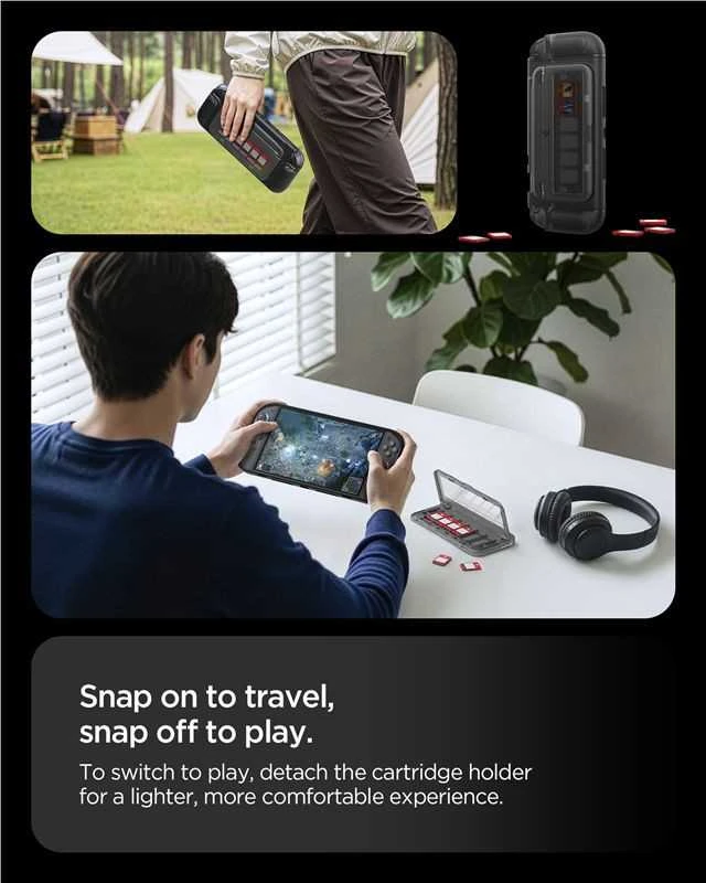 Dėklas Spigen Snap Switch, juodas - Nintendo Switch 2