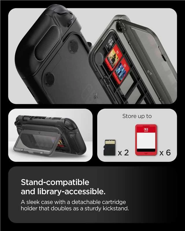 Dėklas Spigen Snap Switch, juodas - Nintendo Switch 2