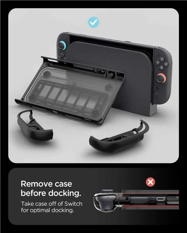 Dėklas Spigen Snap Switch, juodas - Nintendo Switch 2